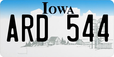 IA license plate ARD544