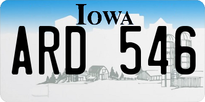 IA license plate ARD546