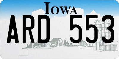 IA license plate ARD553