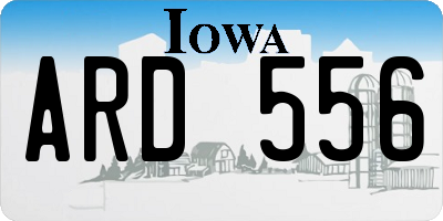 IA license plate ARD556