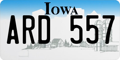 IA license plate ARD557
