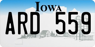 IA license plate ARD559