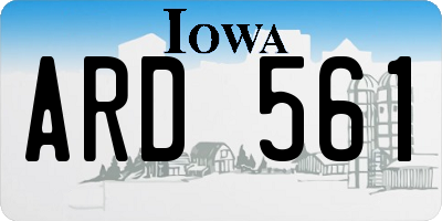 IA license plate ARD561