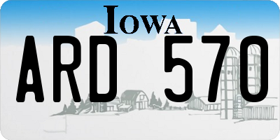 IA license plate ARD570