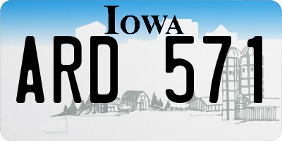 IA license plate ARD571