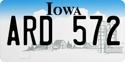 IA license plate ARD572
