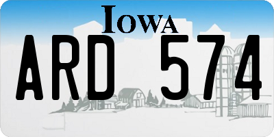 IA license plate ARD574