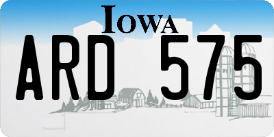 IA license plate ARD575