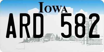 IA license plate ARD582