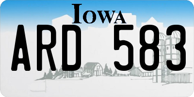 IA license plate ARD583