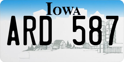 IA license plate ARD587