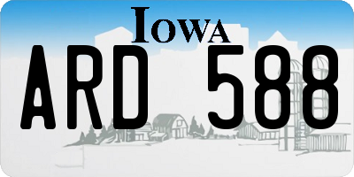 IA license plate ARD588