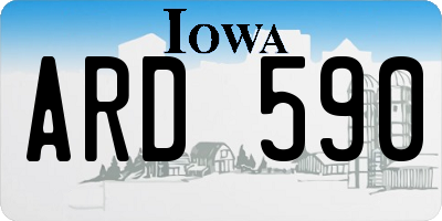 IA license plate ARD590