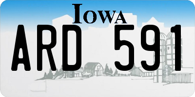 IA license plate ARD591