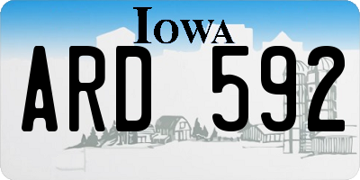 IA license plate ARD592