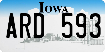 IA license plate ARD593