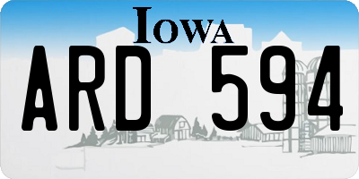 IA license plate ARD594