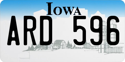 IA license plate ARD596