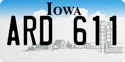 IA license plate ARD611