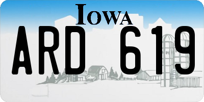IA license plate ARD619