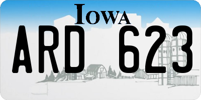 IA license plate ARD623