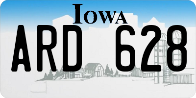 IA license plate ARD628