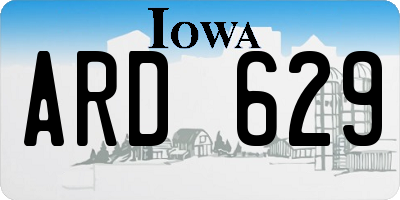 IA license plate ARD629