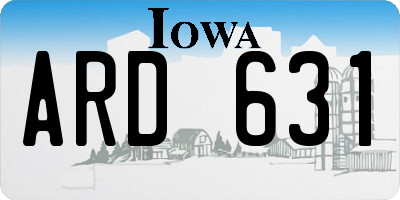 IA license plate ARD631
