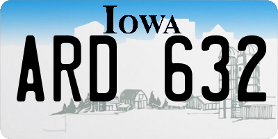 IA license plate ARD632