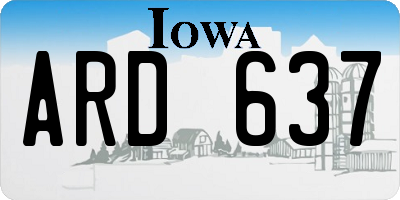 IA license plate ARD637