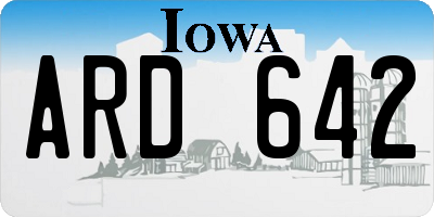IA license plate ARD642