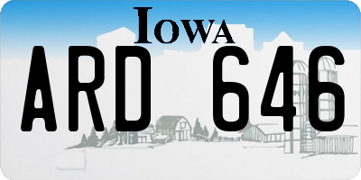 IA license plate ARD646