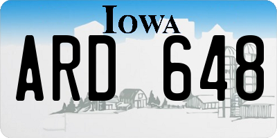 IA license plate ARD648
