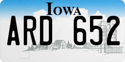 IA license plate ARD652