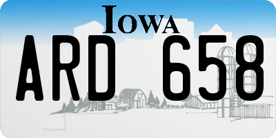 IA license plate ARD658