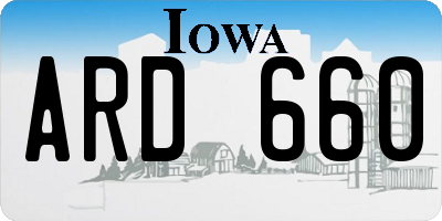 IA license plate ARD660