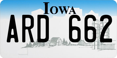 IA license plate ARD662