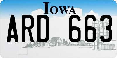 IA license plate ARD663