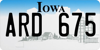 IA license plate ARD675