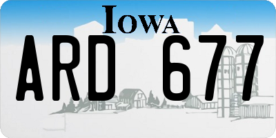 IA license plate ARD677