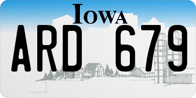 IA license plate ARD679