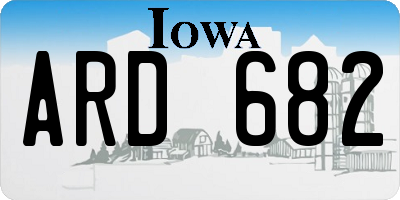 IA license plate ARD682
