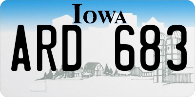 IA license plate ARD683