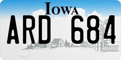 IA license plate ARD684