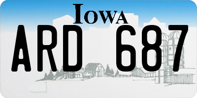 IA license plate ARD687