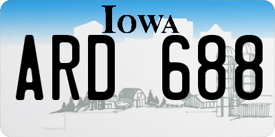 IA license plate ARD688