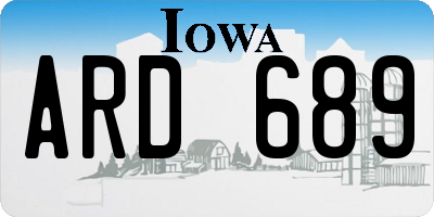 IA license plate ARD689