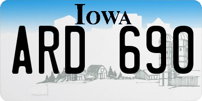IA license plate ARD690