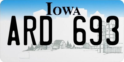 IA license plate ARD693