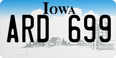 IA license plate ARD699